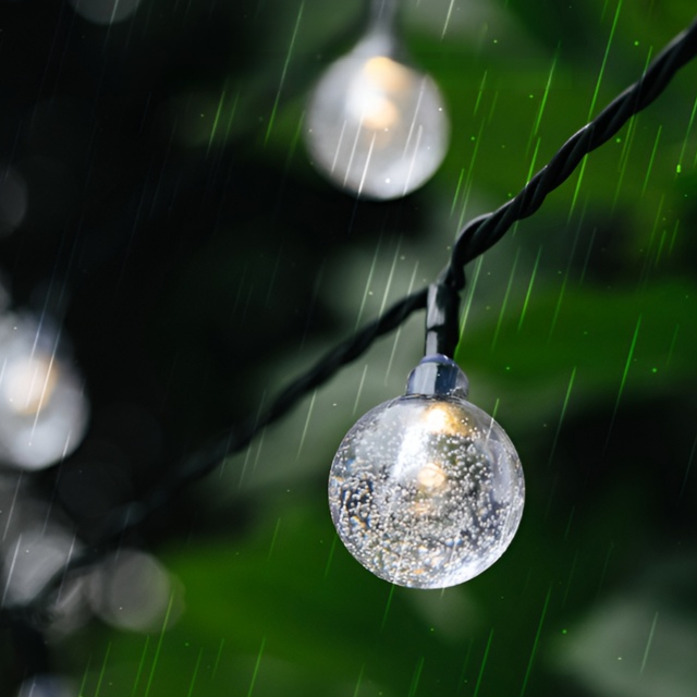 Backyard Party Solar-Powered Colorful Bubble Ball String Lights