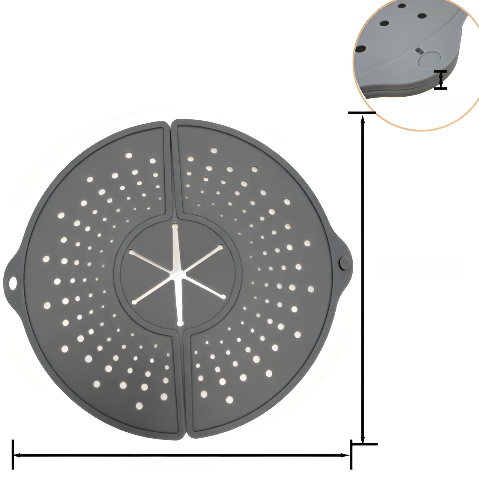 Silicone Hollow Overflow Prevention Pot Lid