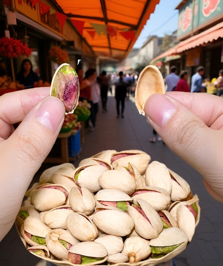 おつまみとしての塩味ピスタチオ盛り付け例