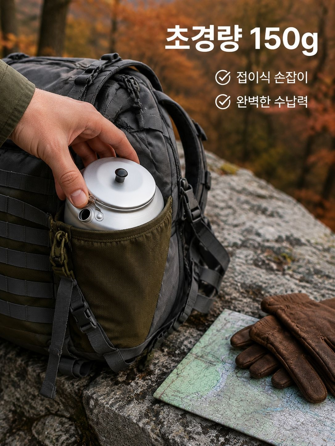 초경량 알루미늄 캠핑 주전자 다기능 휴대용 커피/티포트