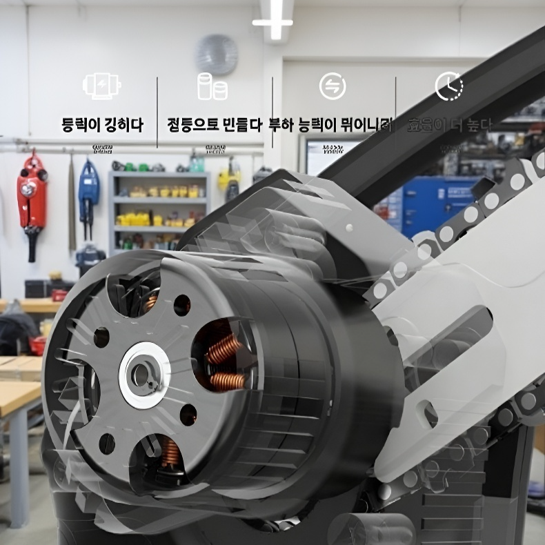 가정용한손리튬전기톱 업그레이드 미니 아웃도어 손전등톱 무선벌목전동톱