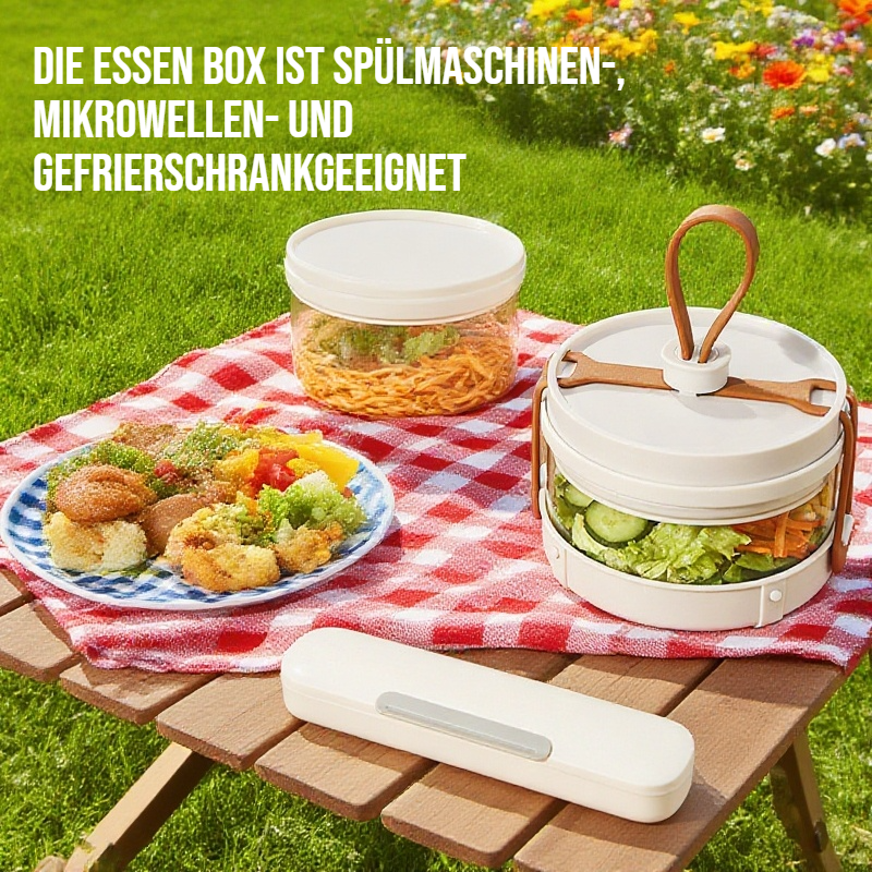 Auslaufsichere Glas Essen Box für Mahlzeiten unterwegs