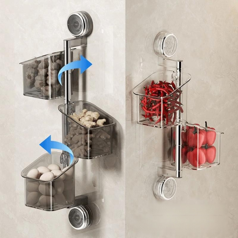 Suction Cup Rotating Storage Basket