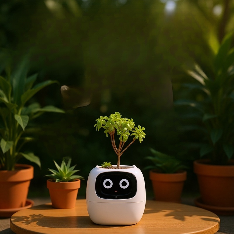 外国貿易スマートIA植木鉢ロボット電子ペットクリエイティブ花瓶植物盆栽人気の花瓶ギフト