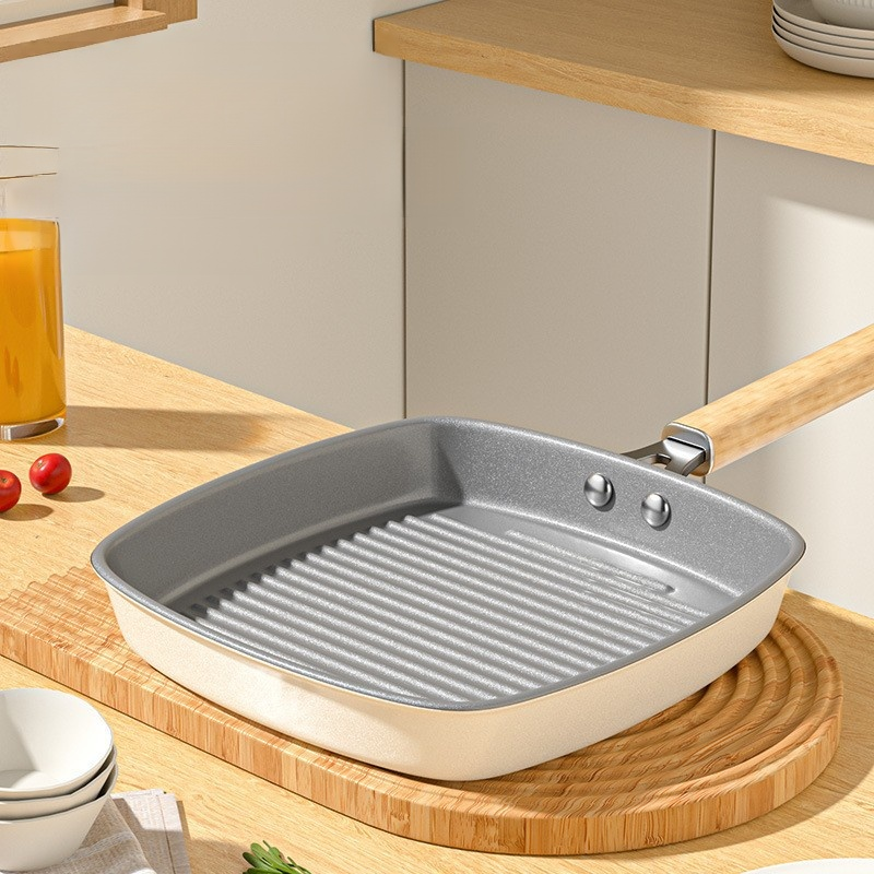 กระทะเซรามิกเคลือบไม่เคลือบสำหรับสเต็ก