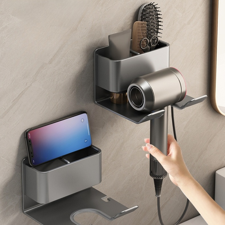 吹風機置物架免打孔壁掛式浴室收納支架