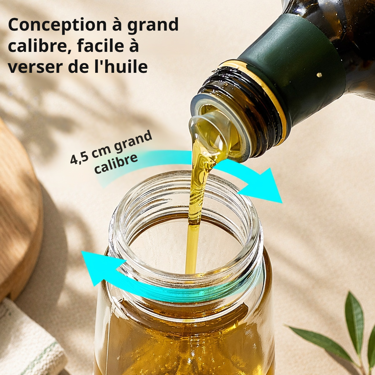 Pulvérisateur d'huile en verre anti-fuite pour cuisine