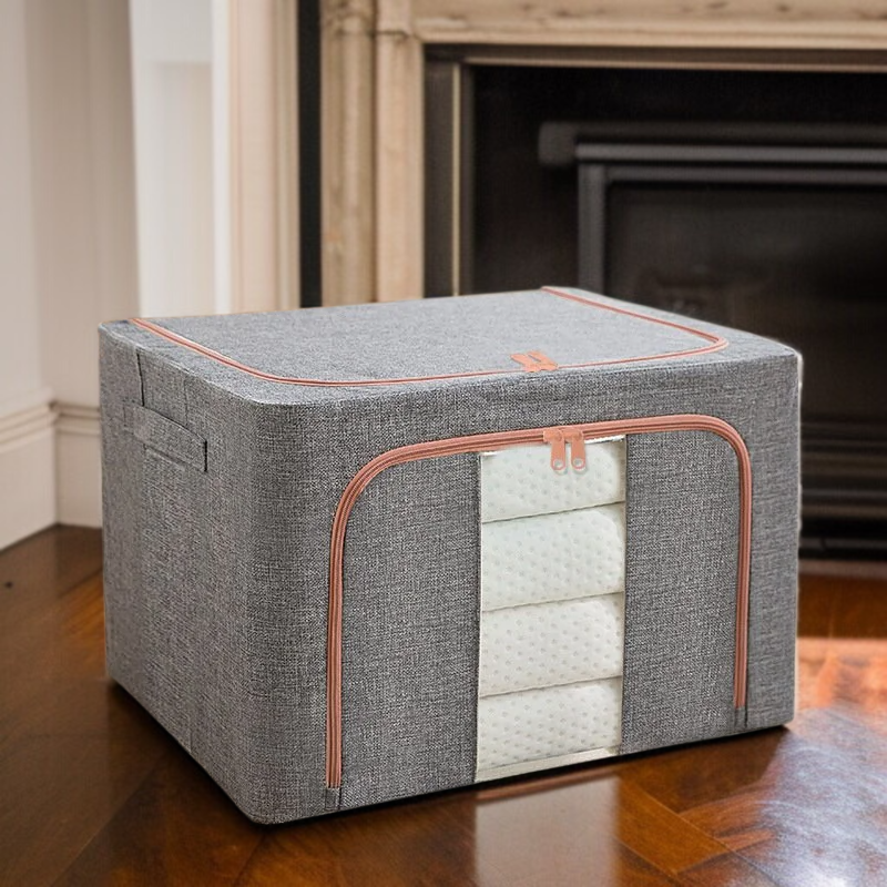 철골 대용량 두꺼운 수납함 가시 의류 수납함 단일창 수납함 투명 수납함