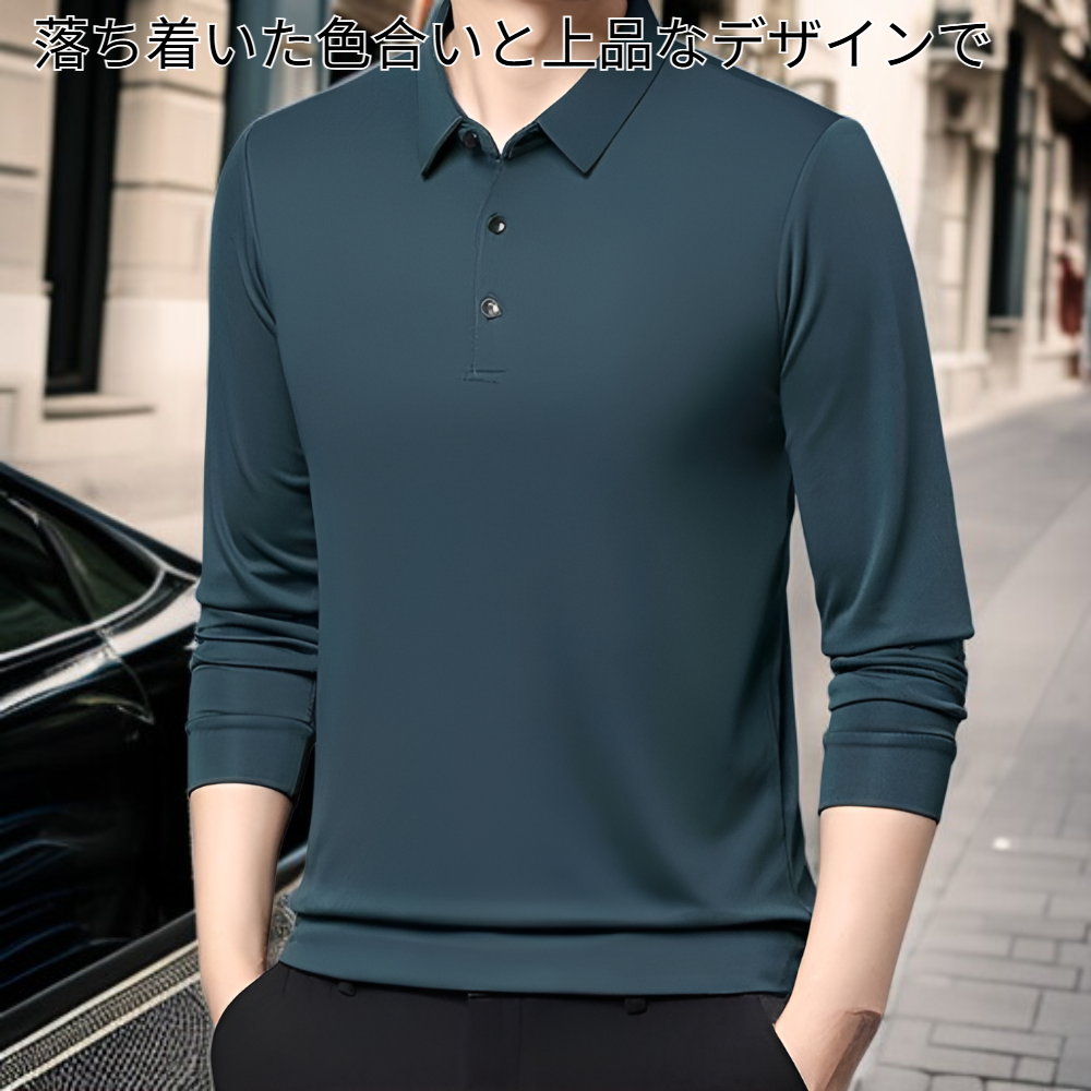 中高年男性向け カジュアルポロTシャツ 