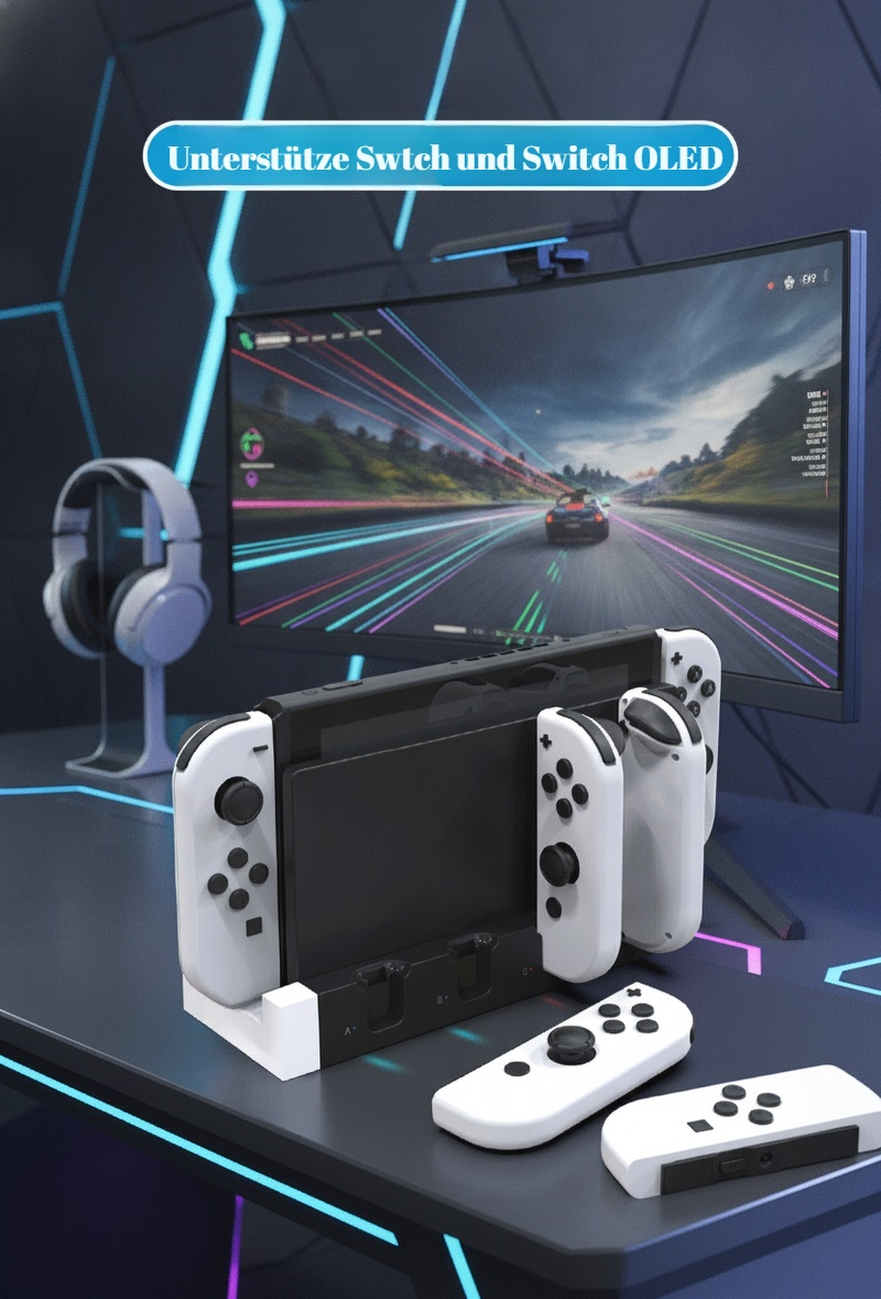 Ladestation für kleine Controller mit zwei Controllern