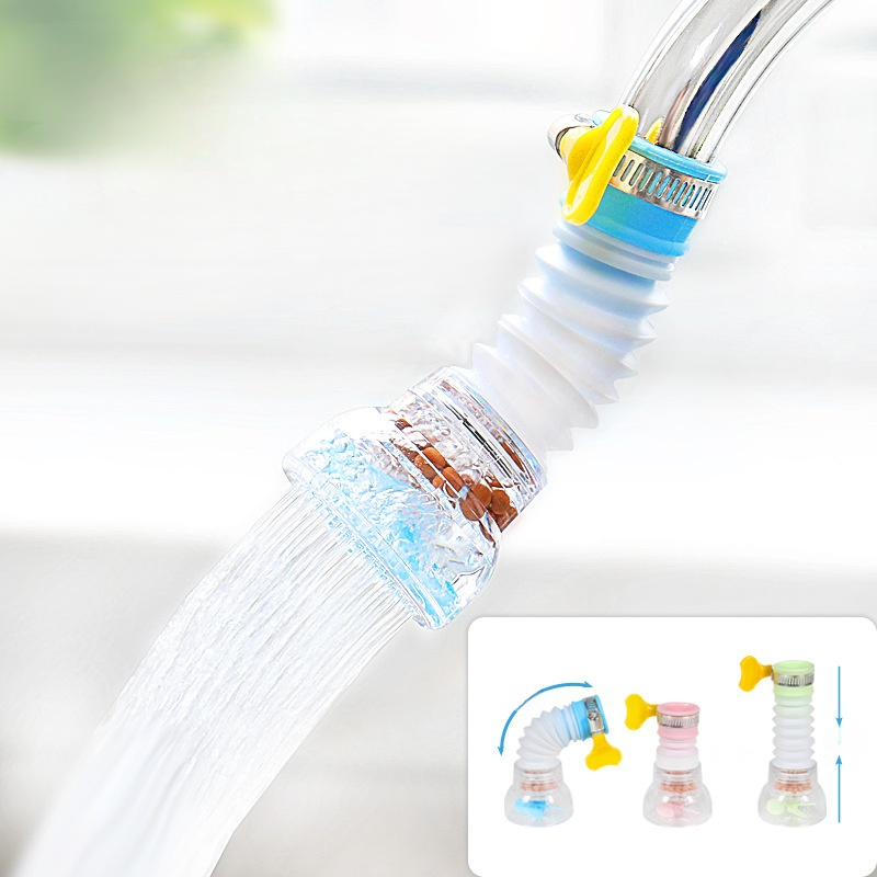 Adjustable Household Kitchen Faucet Splash-Proof Filter