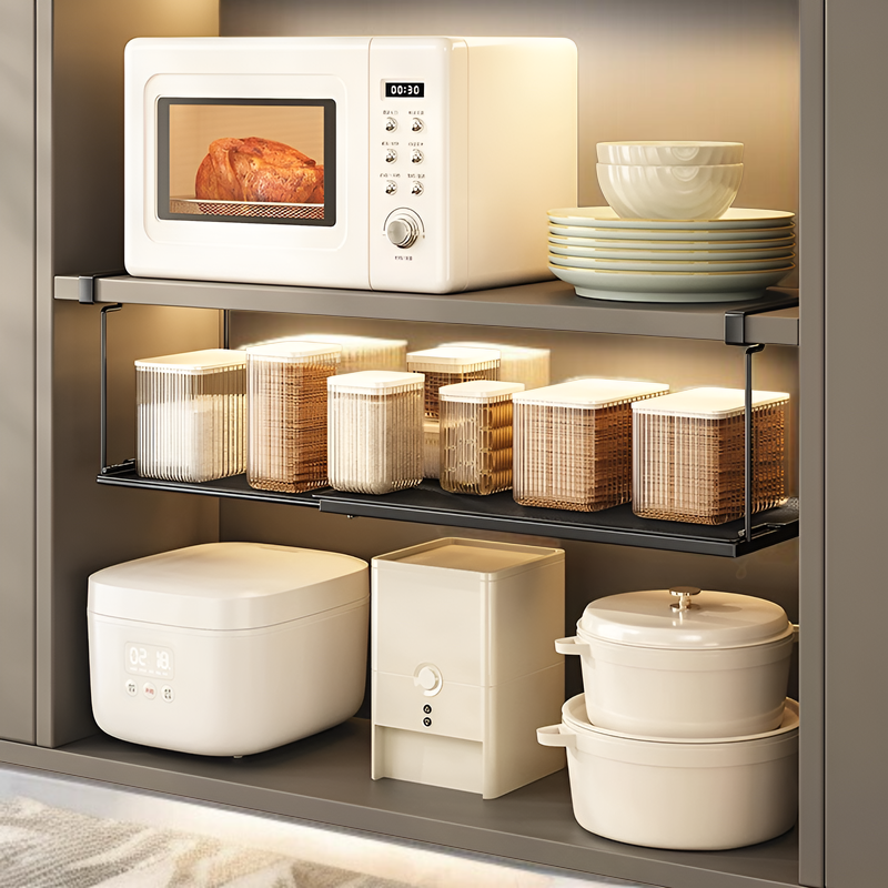 キャビネット下吊り下げラック 吊り下げキャビネット キッチンラック キャビネット下 引き込み式 調味料 ラップ収納 吊り下げバスケット バスケット