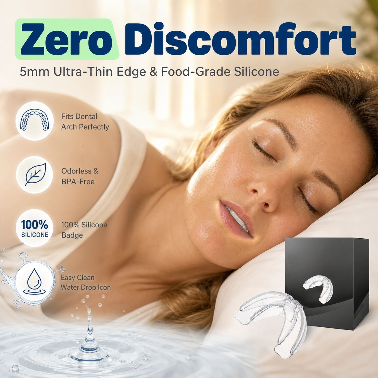 Anti-Snoring Mouth Guard Nighttime Anti-Snore & Teeth Grinding Protector