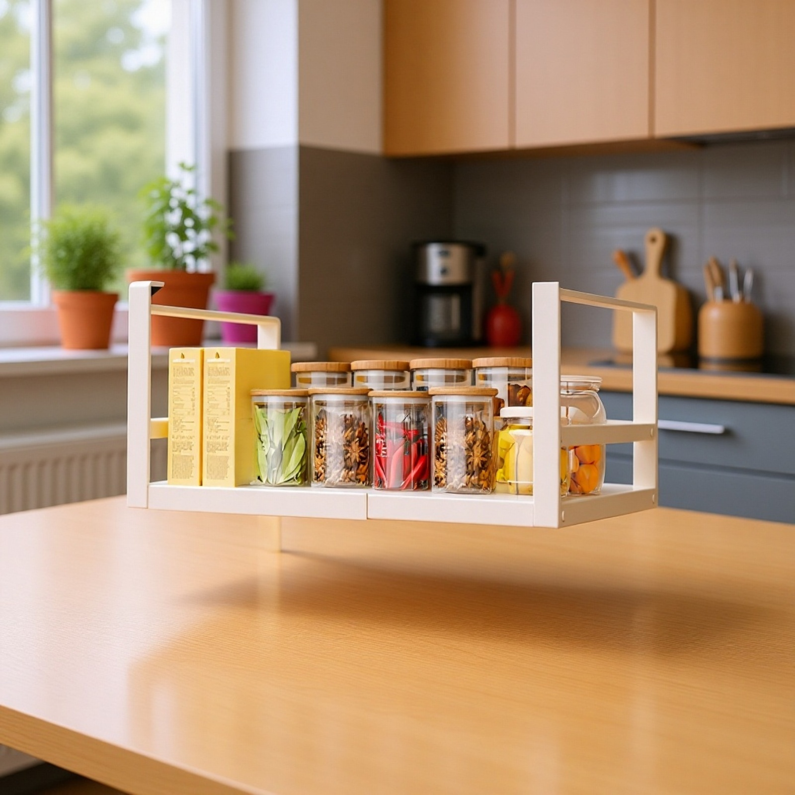 주방에서 활용 가능한 행잉 수납장