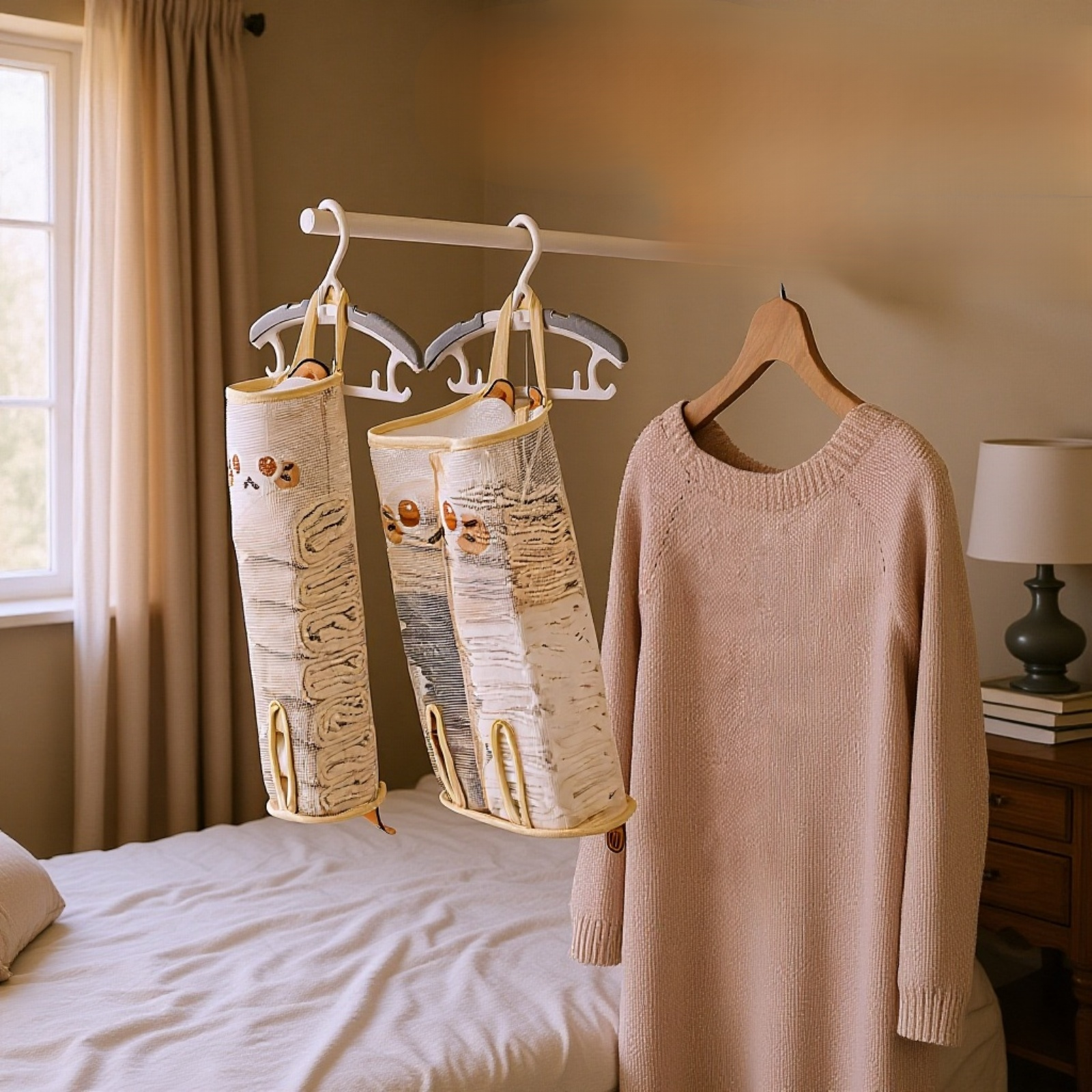 Aufbewahrungstasche mit mehreren Fächern aus atmungsaktivem Material