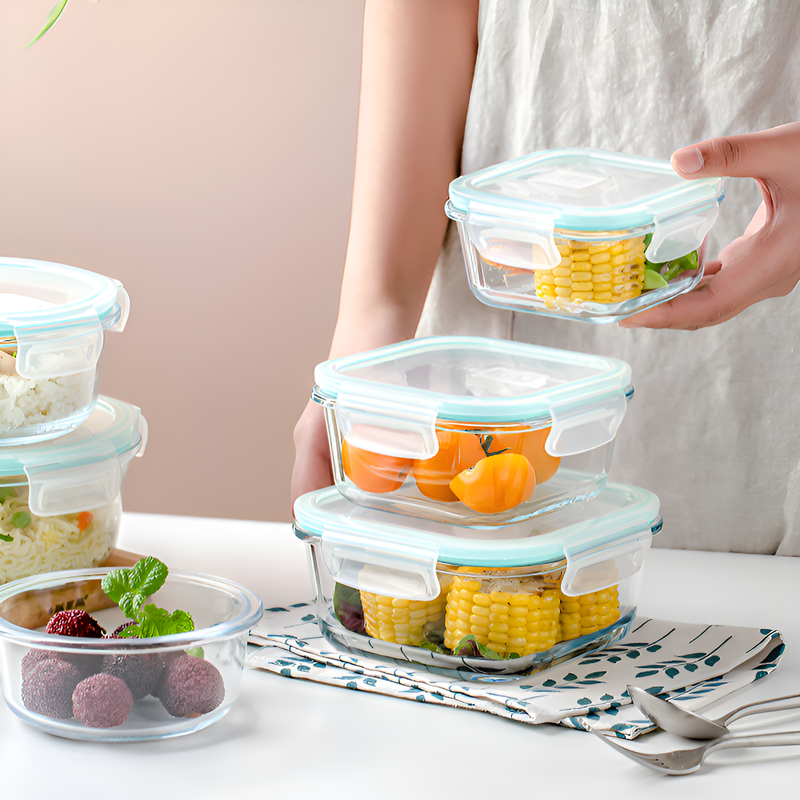 Heat-resistant glass lunch box