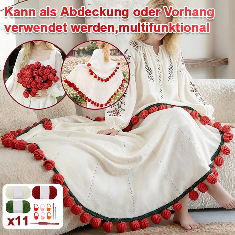 Ein Geschenk mit Wärme DIY Blumen Decken Set einfach zu lernen garantiertes Erfolgserlebnis