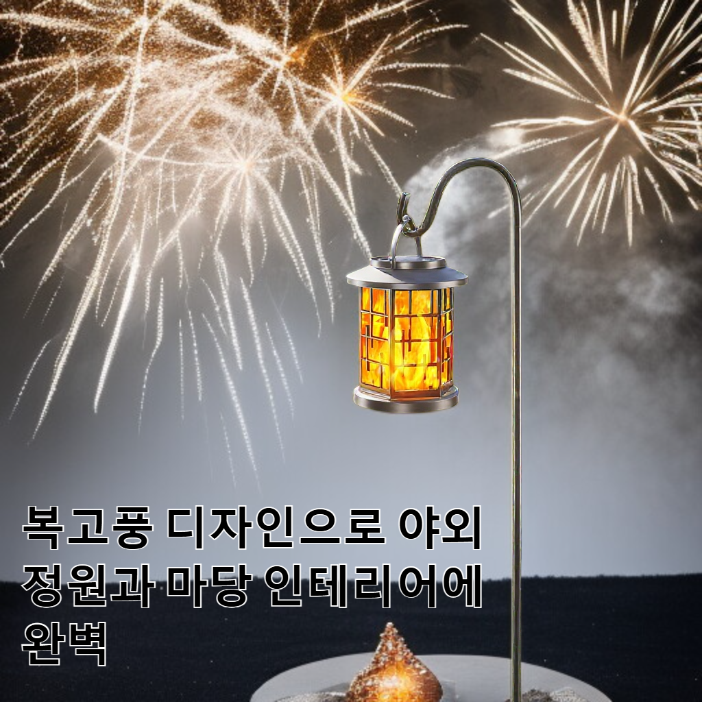 빈티지 야외 정원 안뜰 조경 랜턴