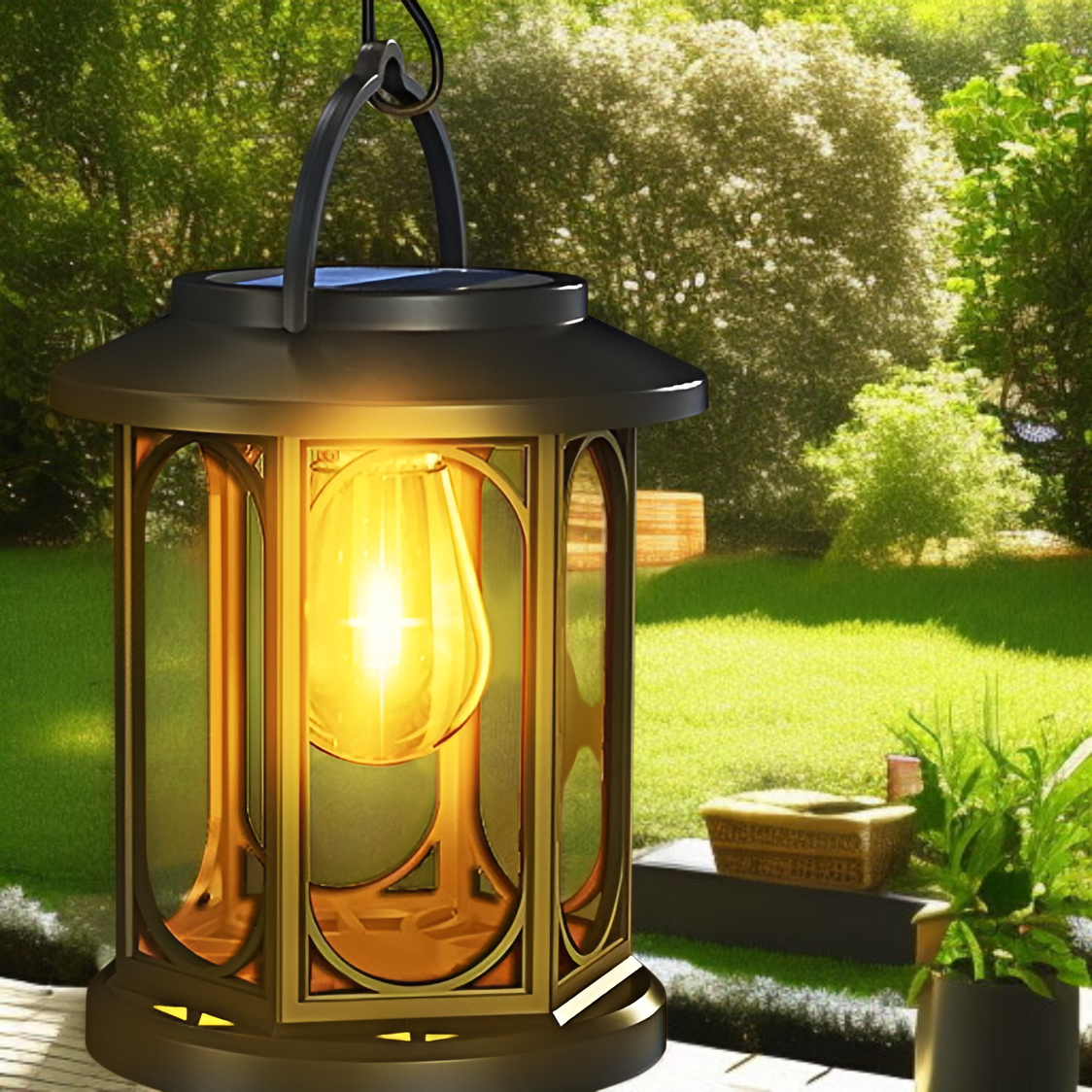 IP65防水仕様のガーデンライト屋外設置例