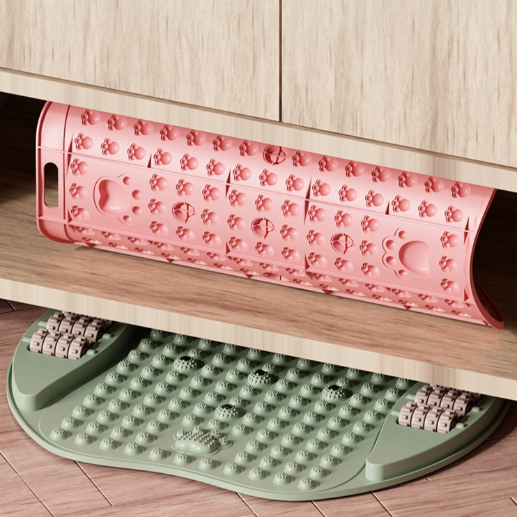 Fußmassage-Matte mit Rollen und Akupressurpunkten