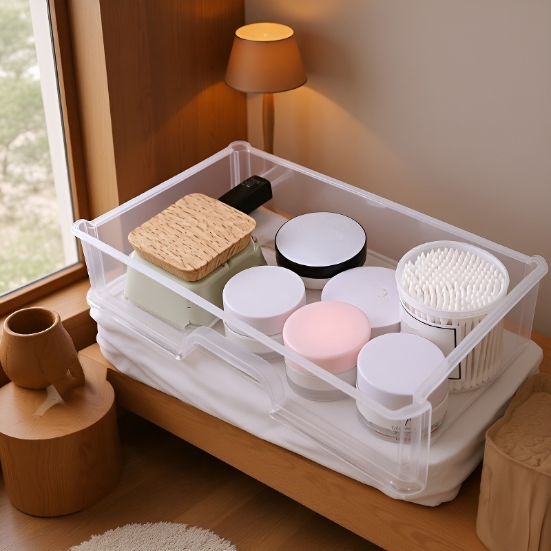 家庭用引き出し式防塵多層透明収納ボックス