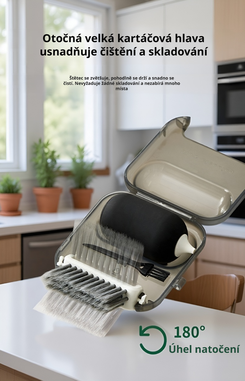 Víceúčelový čistící kartáček na drobné nečistoty