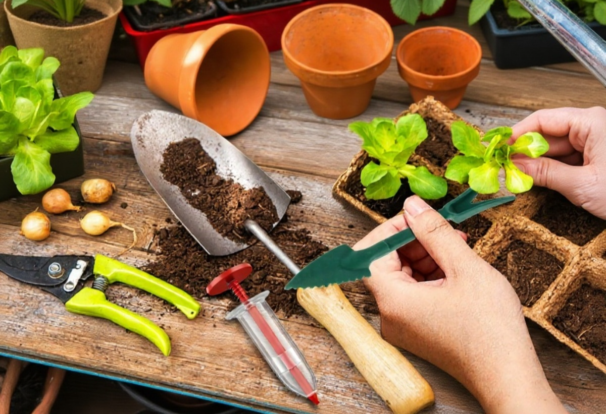 ガーデニング用ミニツールの使い方例