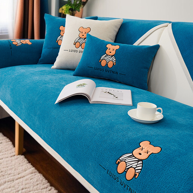 샤닐 소파 패드 커버 미끄럼 방지 방석 등받이 컴포트 소파 패드 커버 패드