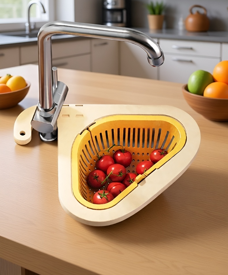 Durable kitchen hanging basket for sink