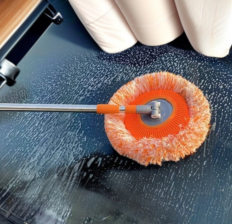 스테인리스 스틸 밀대 내구성 강조 사진