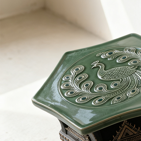 우아한 조각 미니 티 테이블