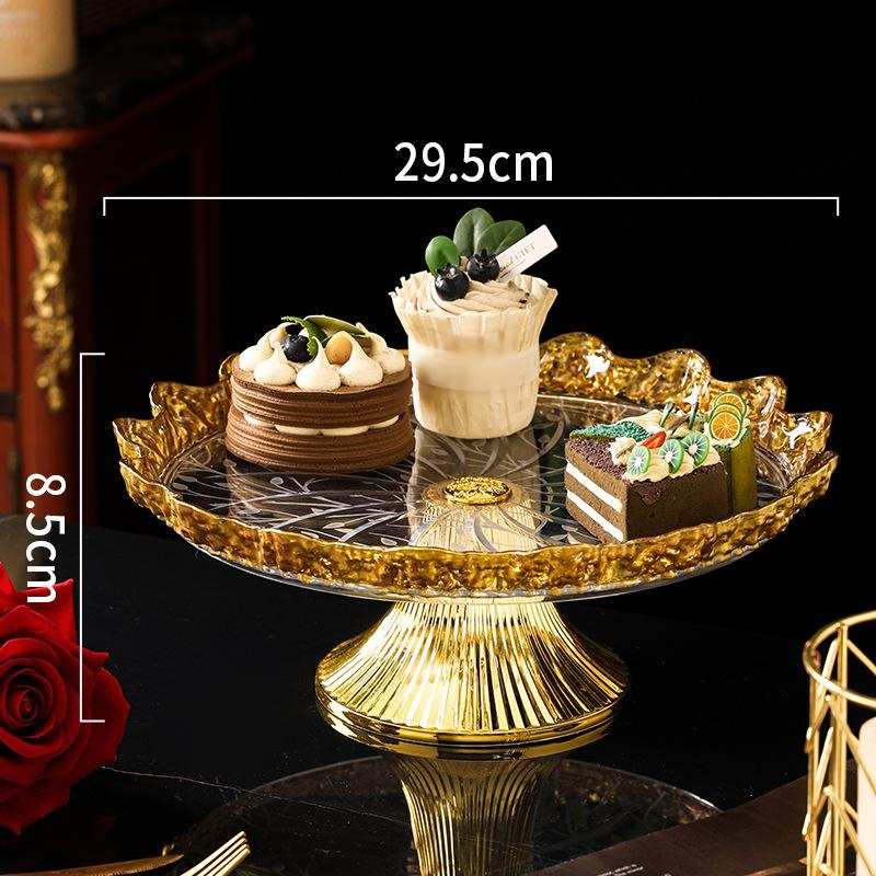 Luxury Gold-painted Dessert Plate for Afternoon Tea