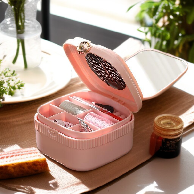 Organizador de costura doméstica con cierre magnético y diseño elegante