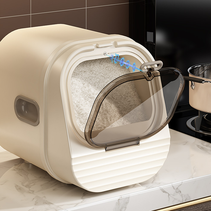 五穀雑穀収納ボックス キャビネット式米・麺収納容器 防虫防湿ペット用米桶