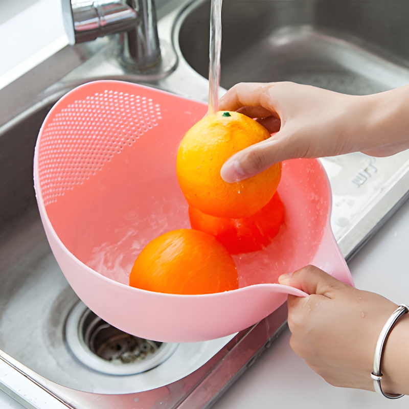 Rice washing basket