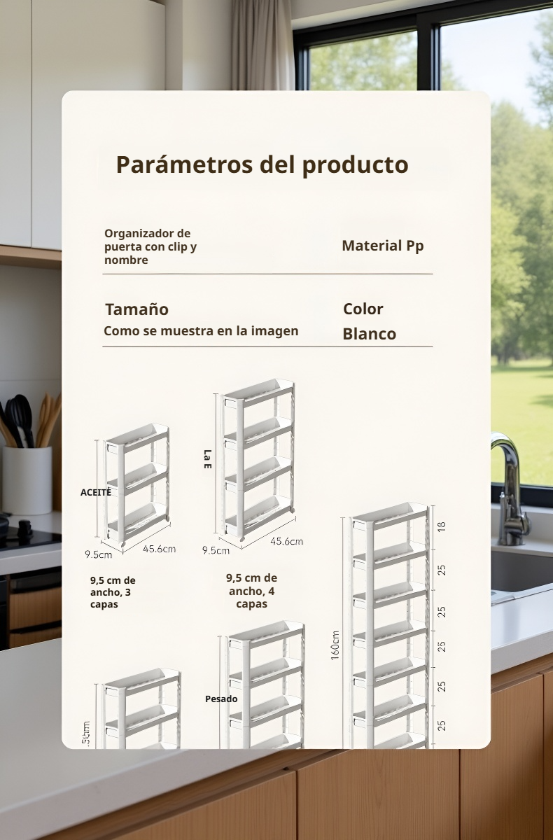Estante para baño, cocina o lavandería