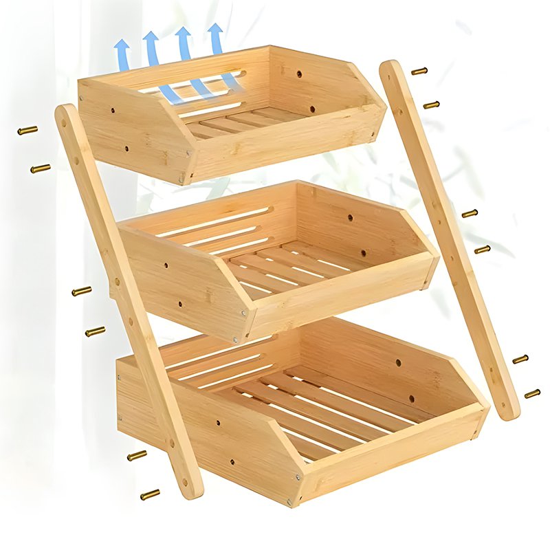 3층 접을 수 있는 저장 브래킷