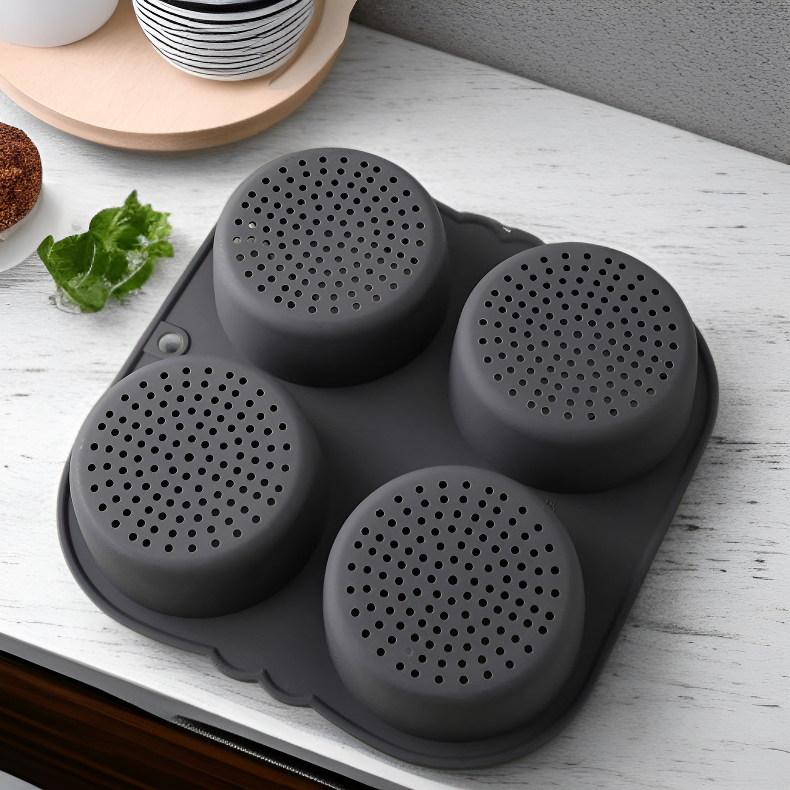 Home Round Non-Stick Silicone Hamburger Mold High Temperature Resistant Baking Mold