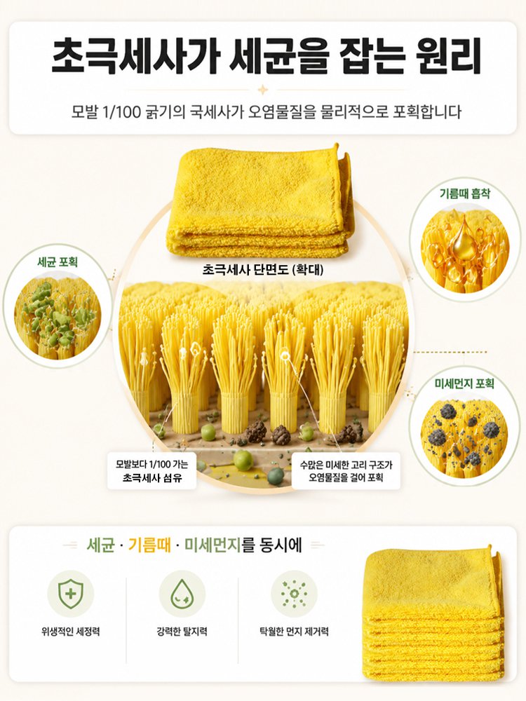 초극세사 다용도 클리닝 타월