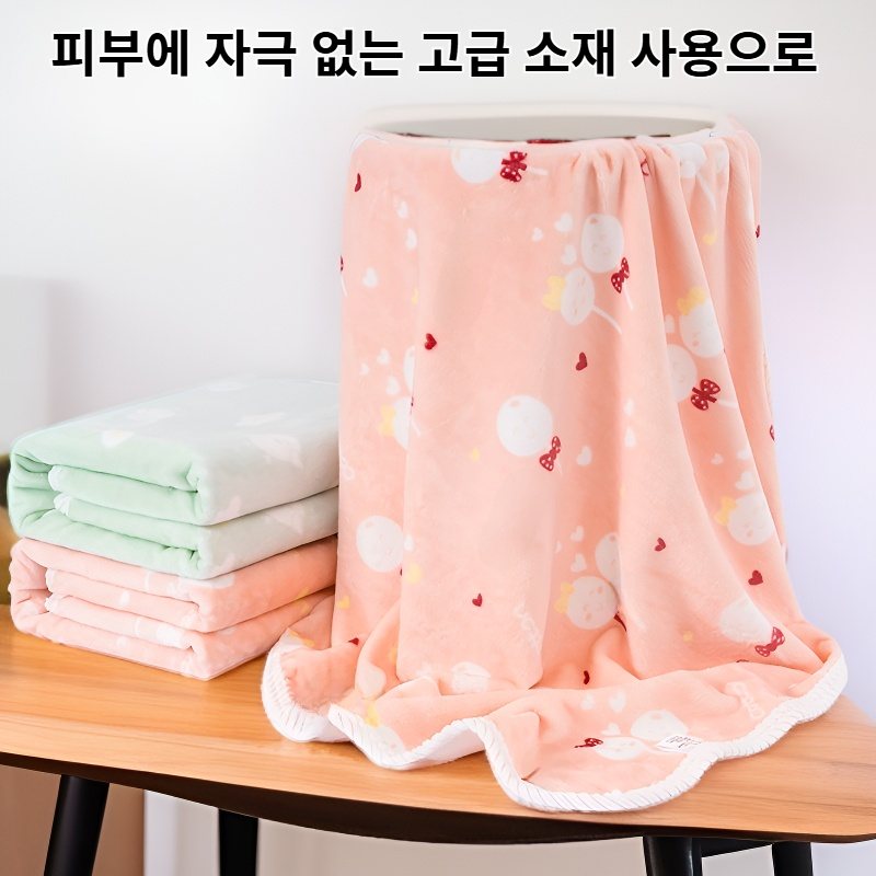 오피스 초부드러운 자수 담요 편안한 페이스클로스