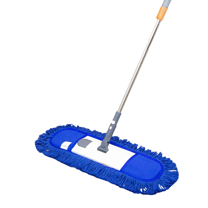 수평판 밀대와 더스트 커버 사용 모습