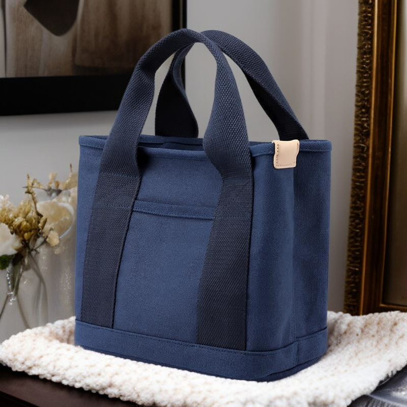 Bolsa de almuerzo de lona multifuncional, bolso de hombro para oficina, bolso tote elegante