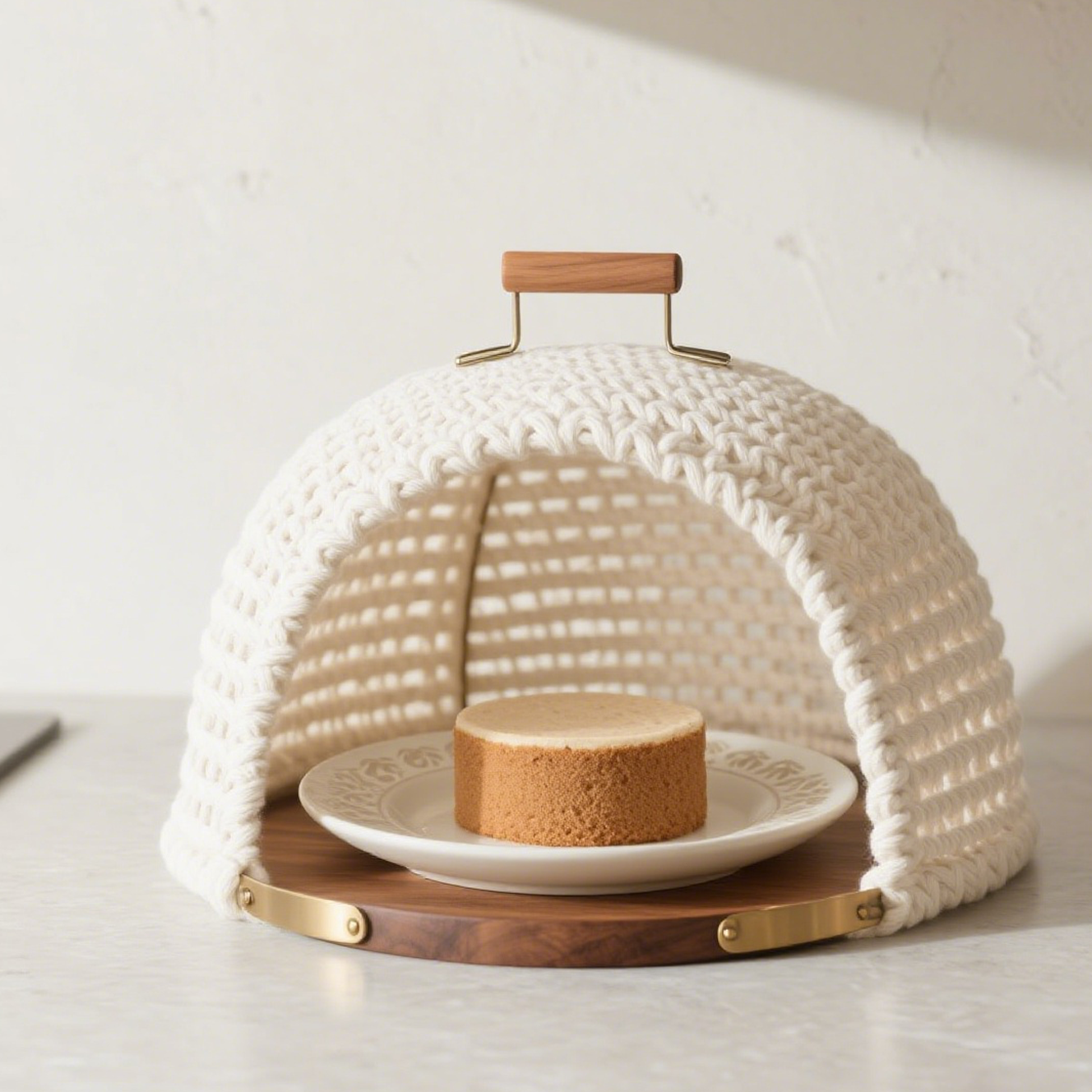 Funda de comedor de punto de algodón puro estilo nórdico a prueba de polvo