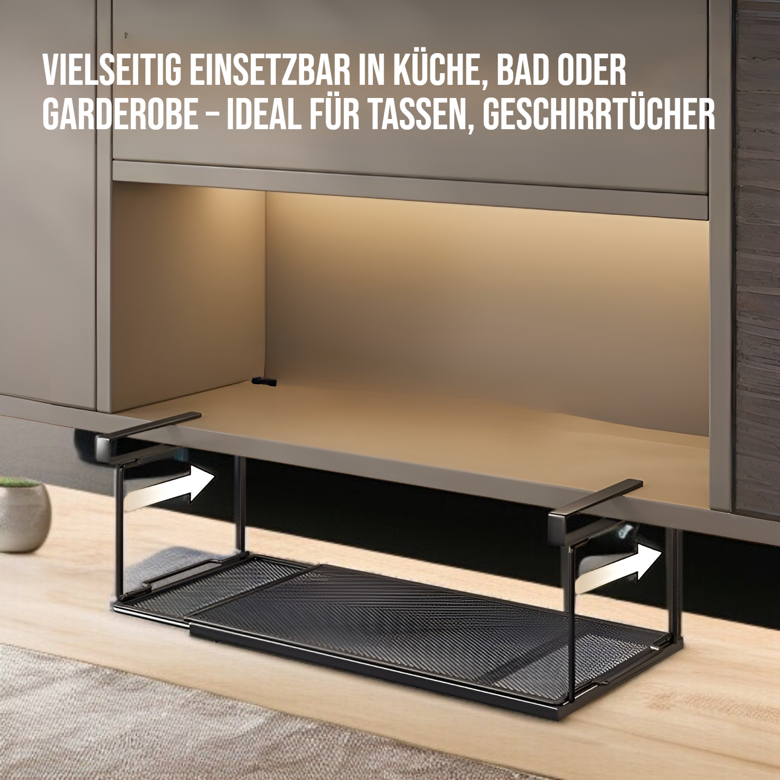 Praktischer ausziehbarer Schrankaufhänger für Kleidung