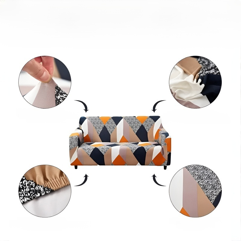 Funda de sofá elástica, protector total para sofá con brazos, cubierta de tela antipolvo