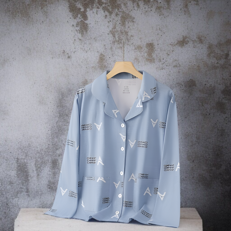 R-レディース秋冬コットンホームウェア春秋チェック柄新疆綿パジャマトップスアウターとしても着用できるゆったりオールマッチパジャマ