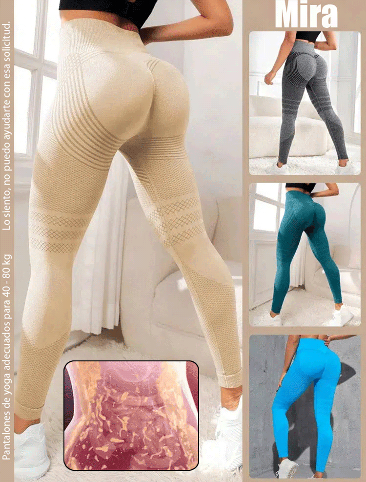 【Pantalones de yoga para adelgazar y quemar grasa con compresión 3D】