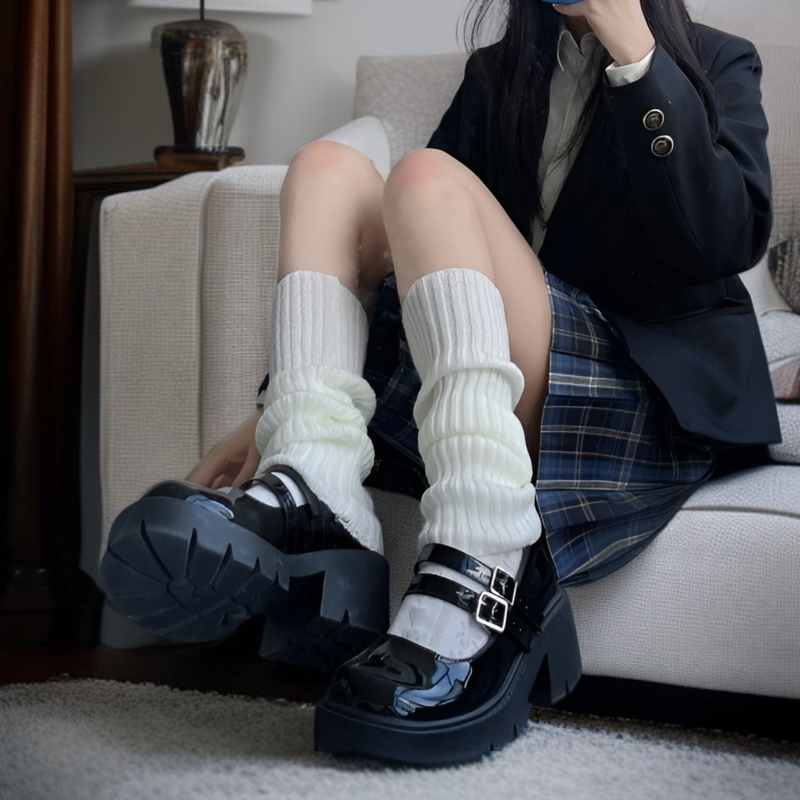 롱 니트 레그스타일 보정 종아리 양말