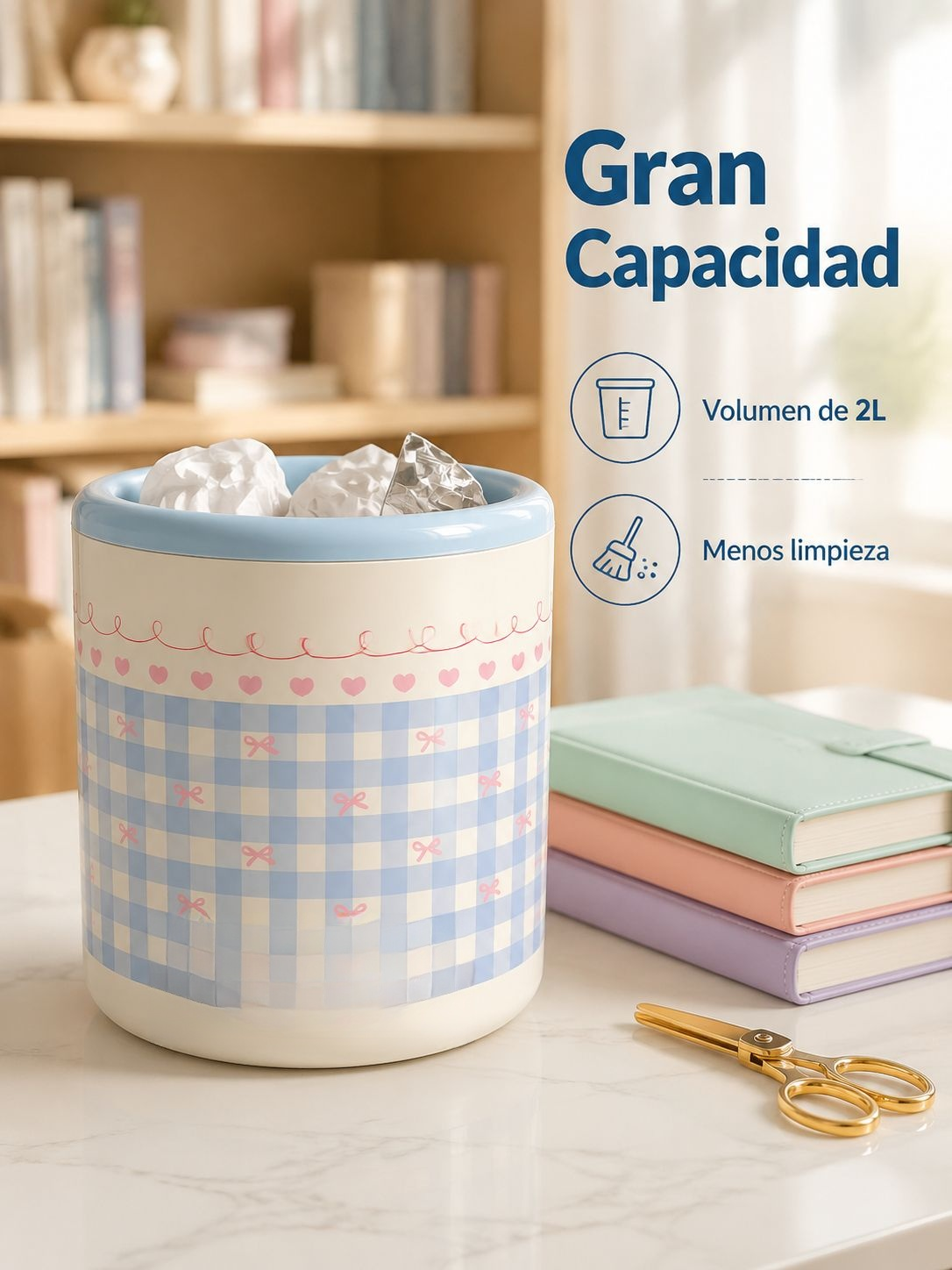 Bote de basura pequeño para escritorio