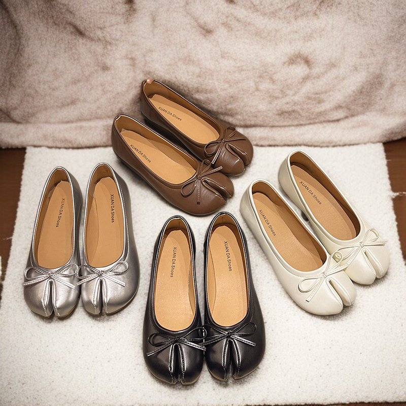 레드 단화 여 플랫 컴포트화 여성 구두 리본 발가락 봄가을 여름 단화